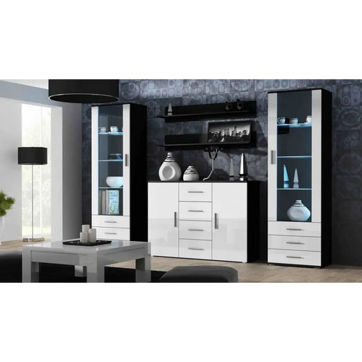 Cama living room sideboard UNI black/white gloss - Chests of drawers made of furniture
