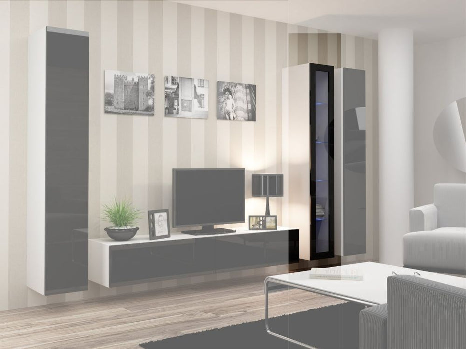 Cama Glass-case VIGO '180' 180/40/30 white/black gloss