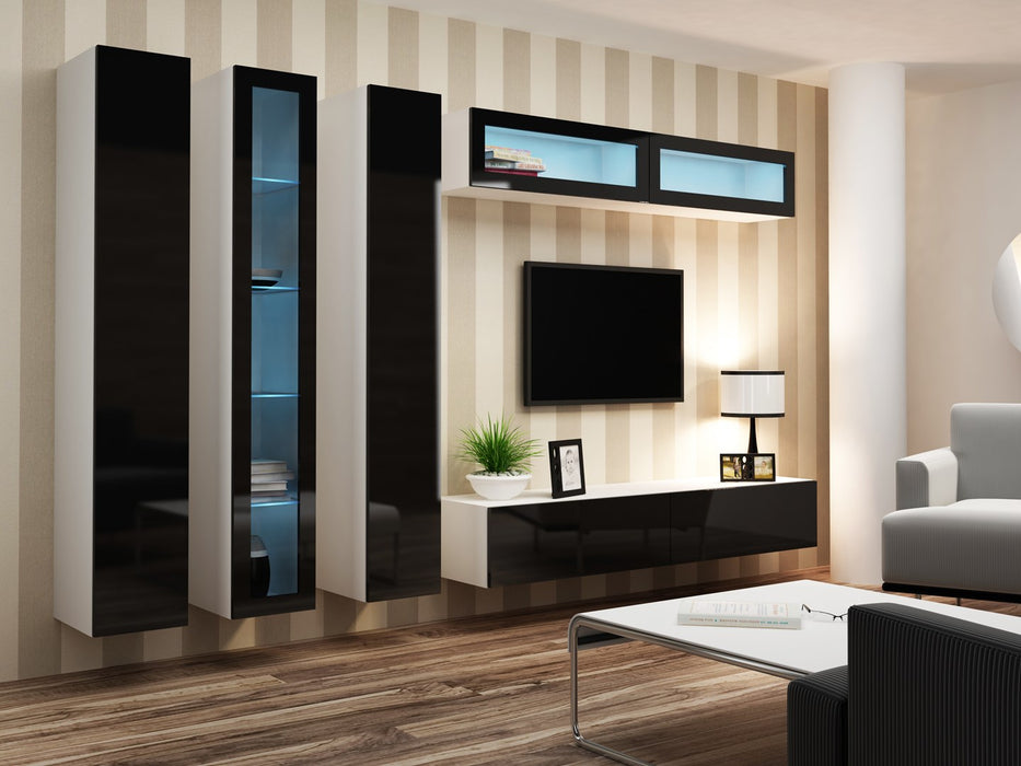 Cama Glass-case VIGO '180' 180/40/30 white/black gloss