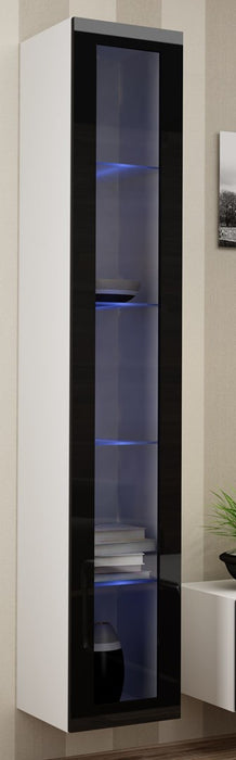 Cama Glass-case VIGO '180' 180/40/30 white/black gloss
