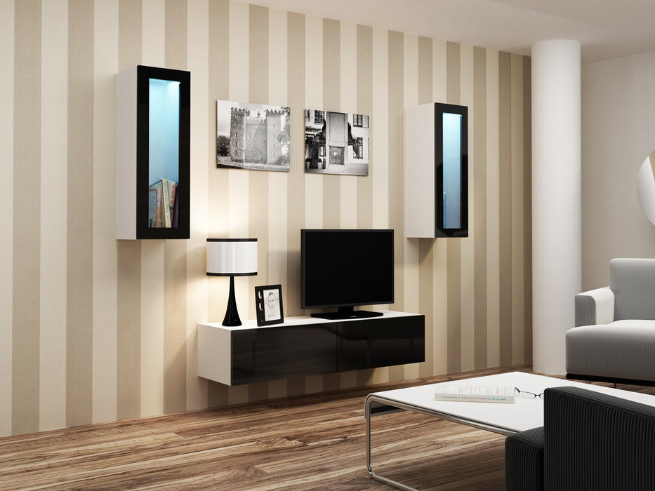 Cama Cabinet VIGO "90" glass 90/35/32 white/black gloss
