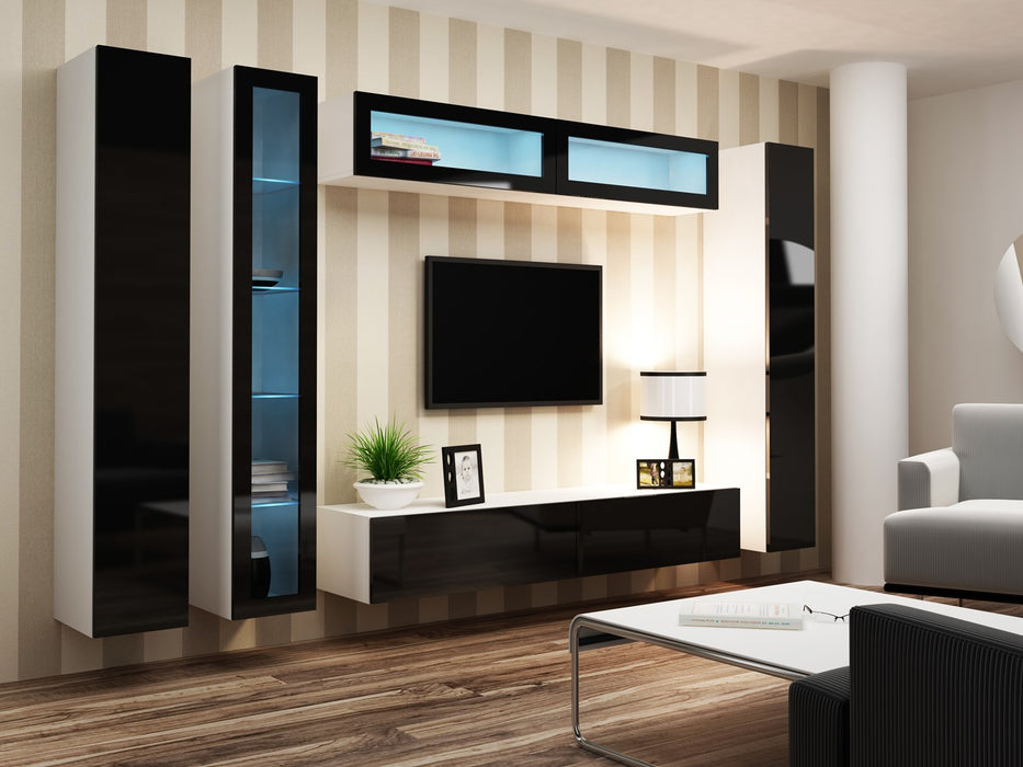 Cama Cabinet VIGO "90" glass 90/35/32 white/black gloss