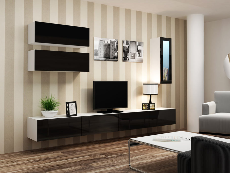 Cama Cabinet VIGO "90" glass 90/35/32 white/black gloss