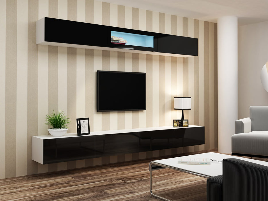 Cama Cabinet VIGO "90" glass 90/35/32 white/black gloss