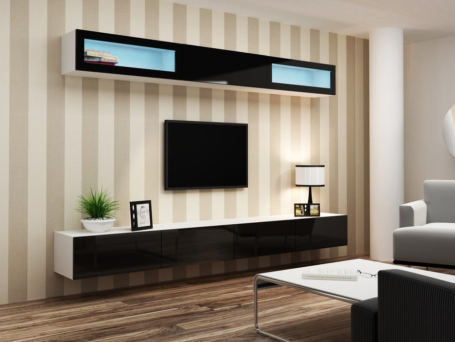 Cama Cabinet VIGO "90" glass 90/35/32 white/black gloss