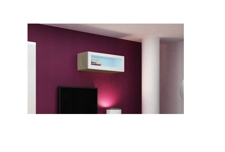 Cama Cabinet VIGO "90" glass 90/35/32 sonoma/white gloss