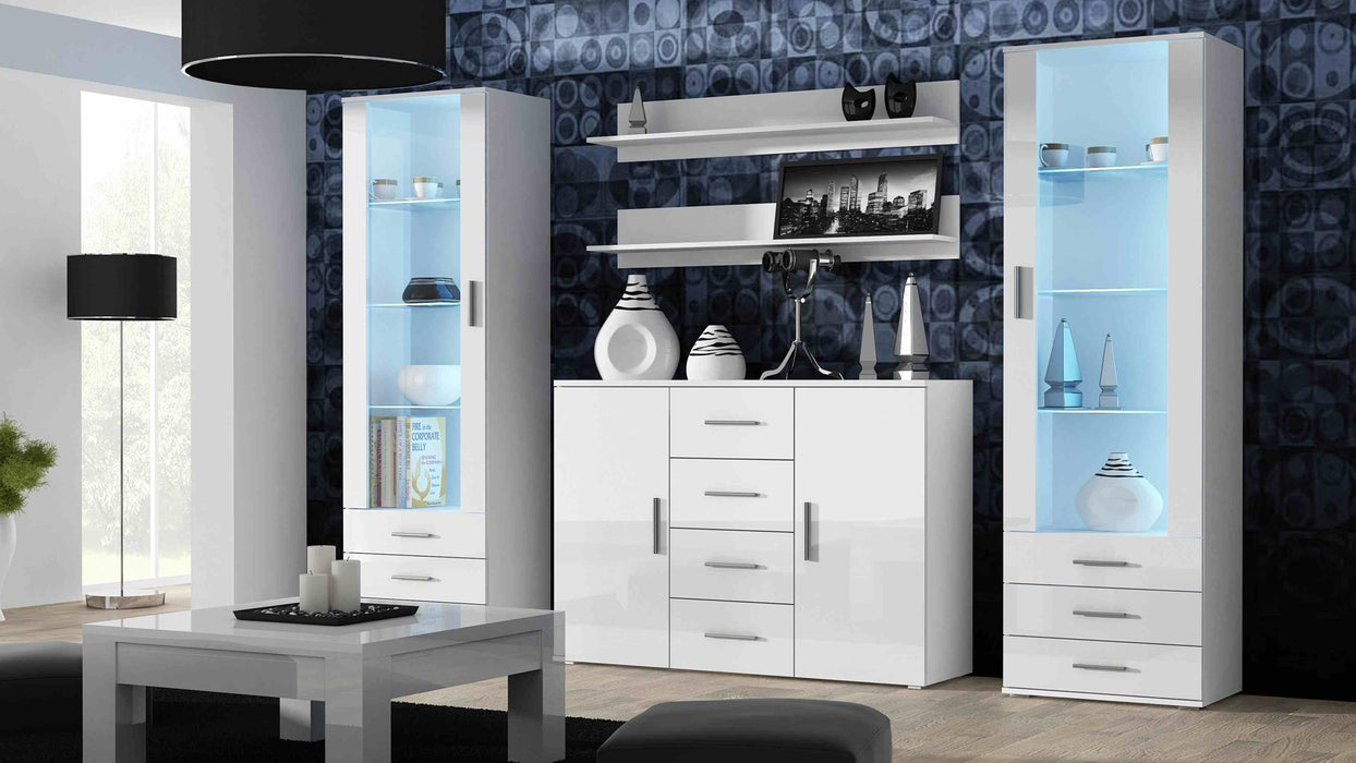 Cama display cabinet SOHO S1 white/white gloss