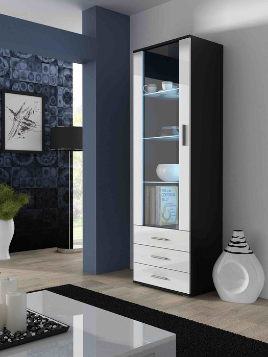 Cama display cabinet SOHO S1 black/white gloss