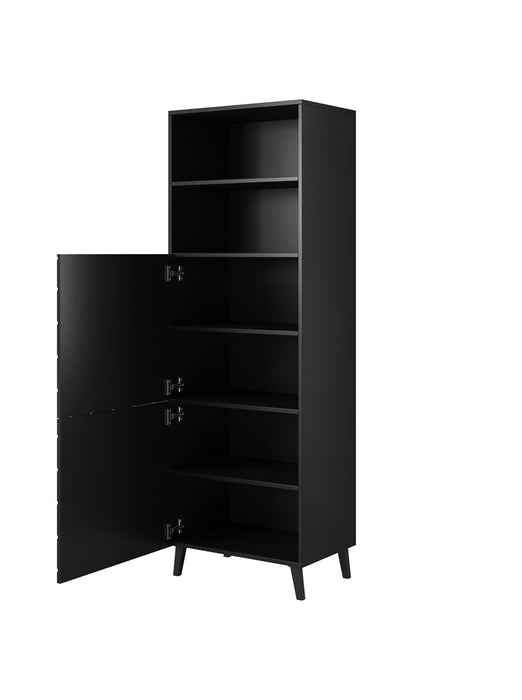 Cabinet ABETO 60x40x176.5 cm gloss black/black