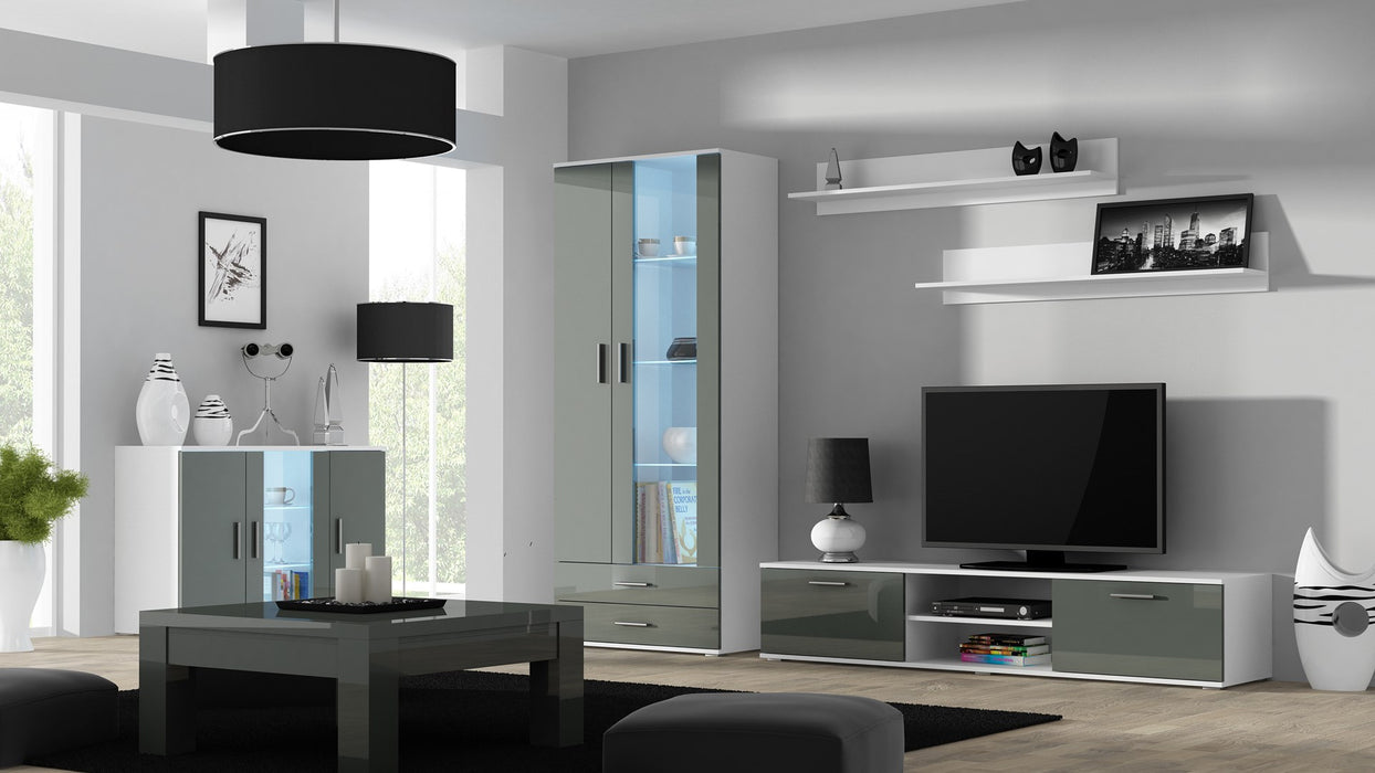 Cama sideboard 120 cm SOHO S7 white/grey gloss