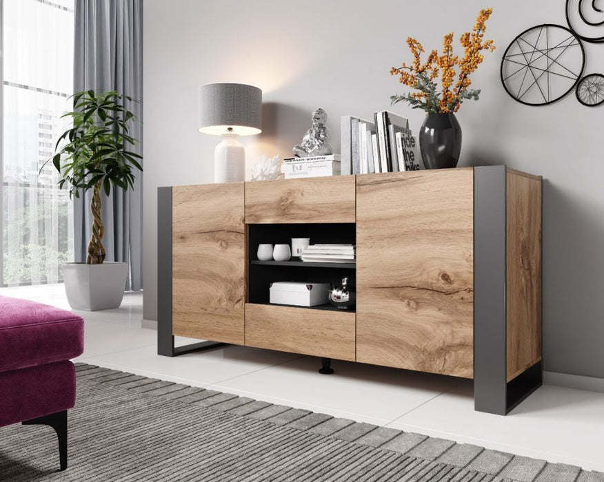Cama chest of drawers WOOD wotan oak/antracite