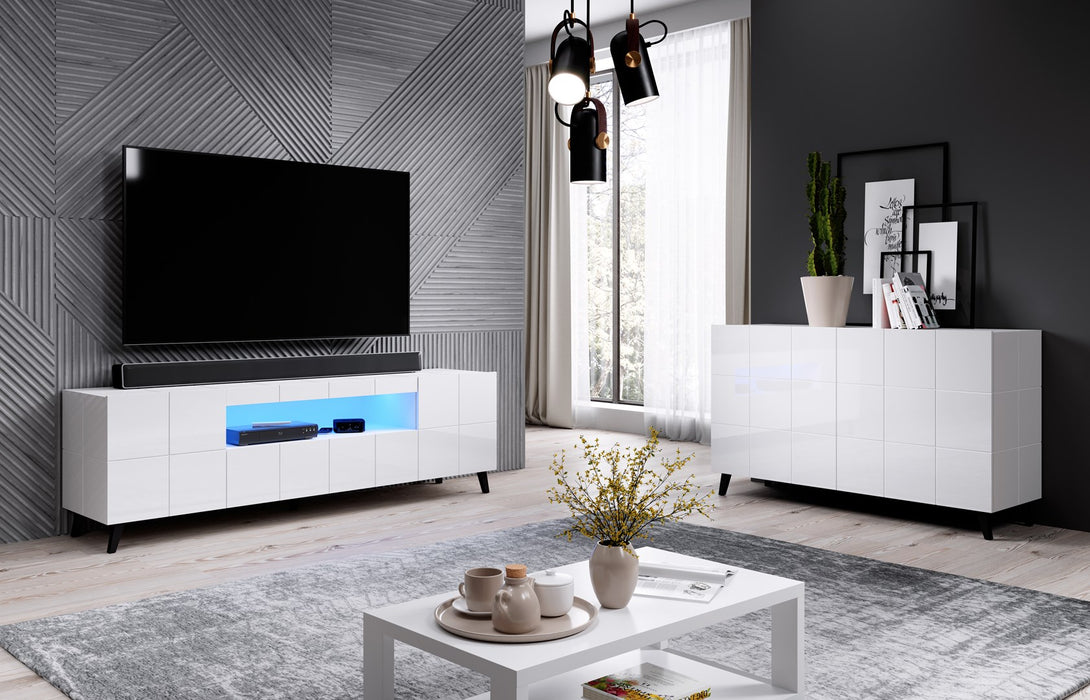 Cama sideboard 2D REJA white gloss/white gloss