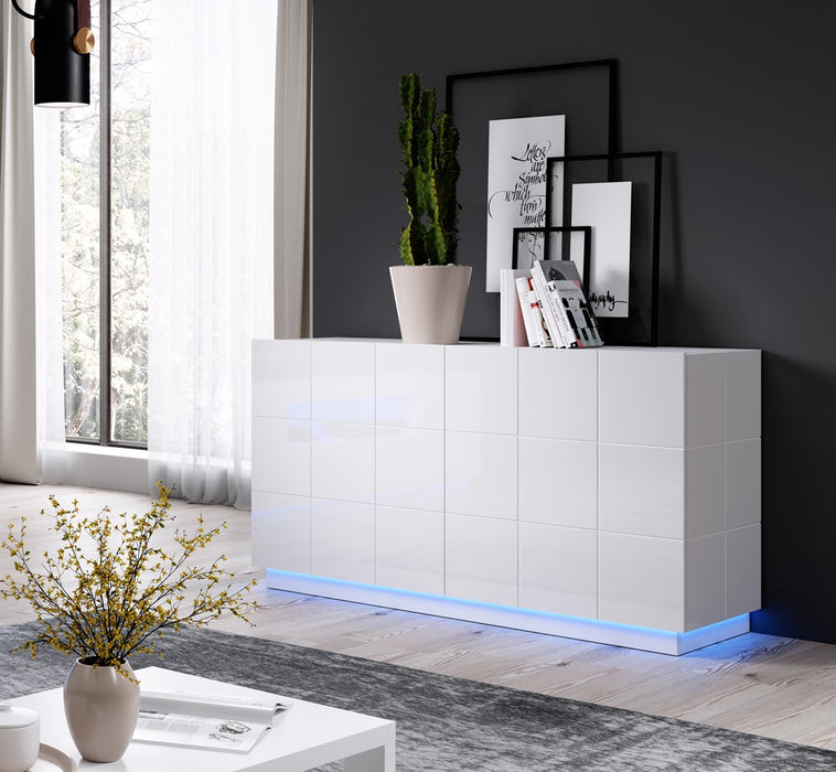 Cama sideboard 2D REJA white gloss/white gloss