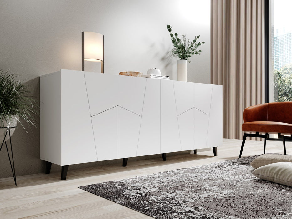 ETNA chest of drawers 200x42x82 white matt