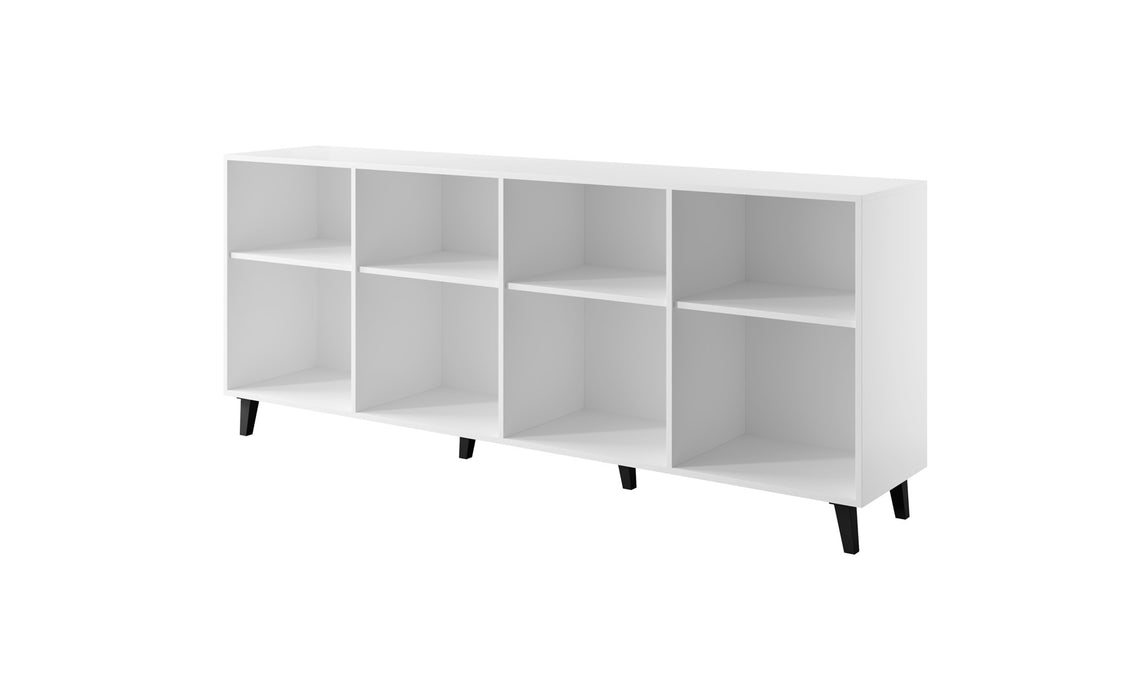 FARO chest of drawers 200x42x82 white matt + oak craft