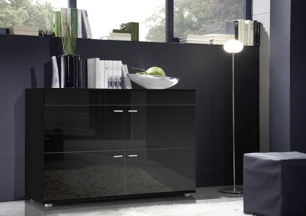 Cama sideboard LOGO II NIGHT 120/42/78 black/black gloss