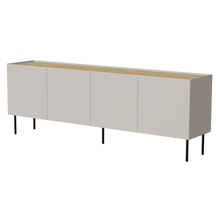 Cama FELLINI chest of drawers 200x40x70 cashmere + oiled oak top