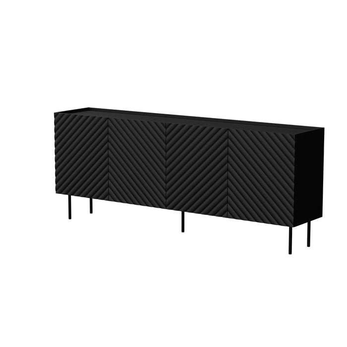Cama LUCCA 4D chest of drawers, 200x40x80, black