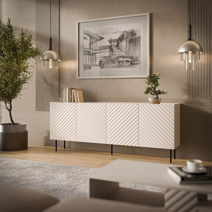 Cama LUCCA 4D chest of drawers 200x40x80 cashmere