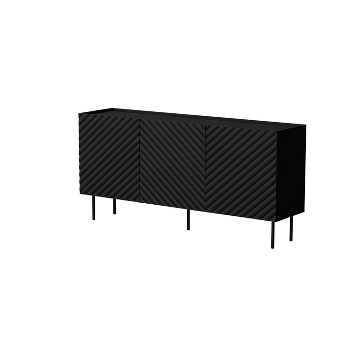Cama LUCCA 3D chest of drawers 165x40x80 black