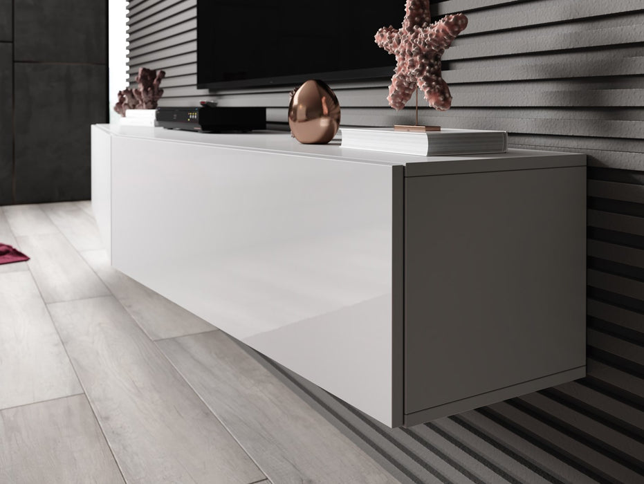 Cama Living room cabinet set VIGO SLANT 2 white/white gloss