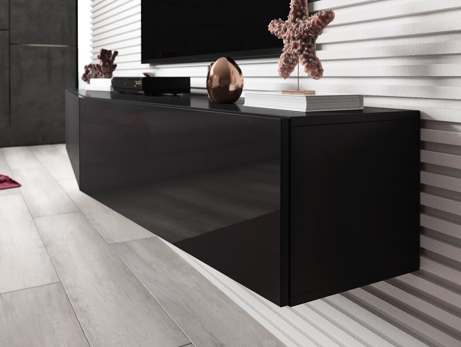 Cama Living room cabinet set VIGO SLANT 6 black/black gloss