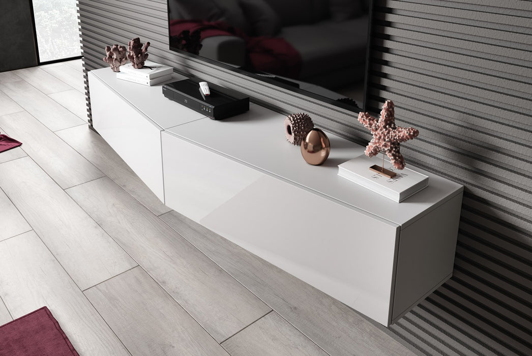 Cama Living room cabinet set VIGO SLANT 7 white/white gloss
