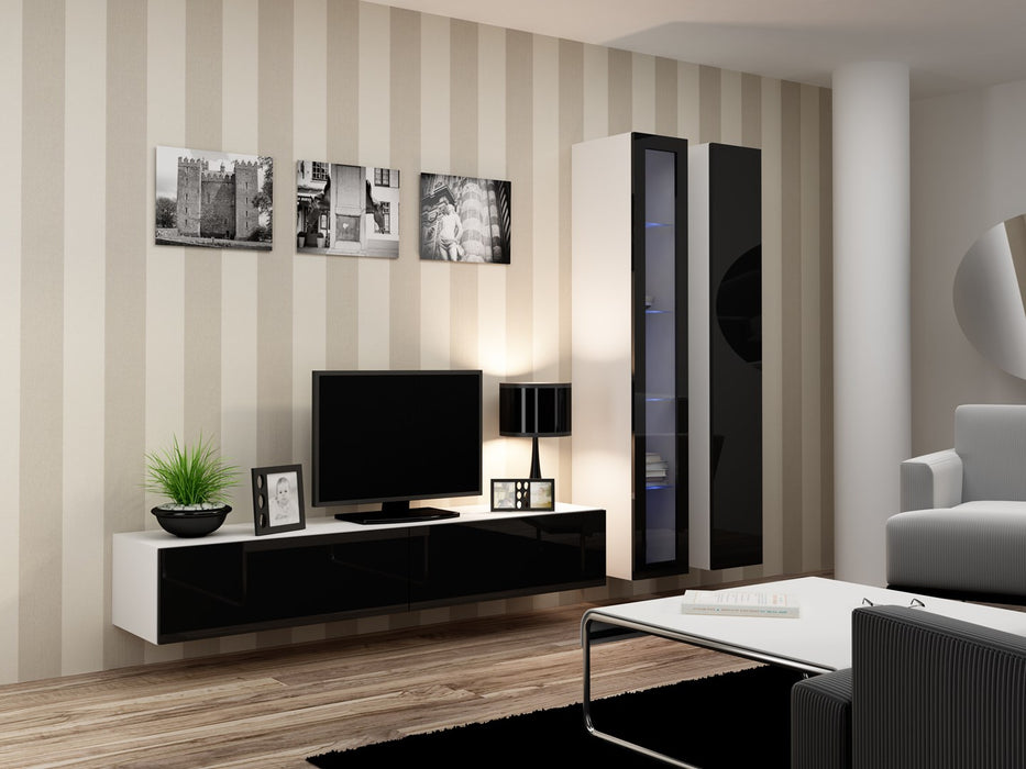 Cama Living room cabinet set VIGO 3 white/black gloss