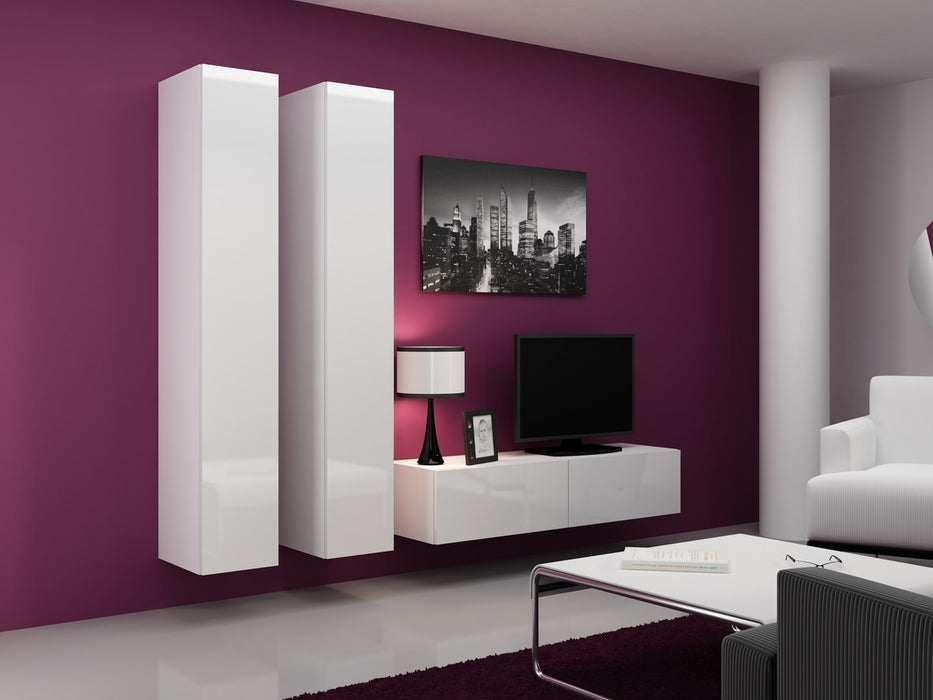 Cama Living room cabinet set VIGO 9 white/white gloss