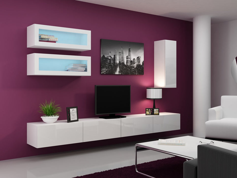 Cama Living room cabinet set VIGO 11 white/white gloss