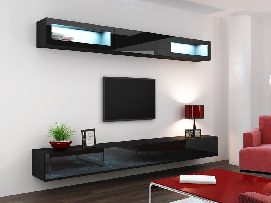 Cama Living room cabinet set VIGO 11 black/black gloss