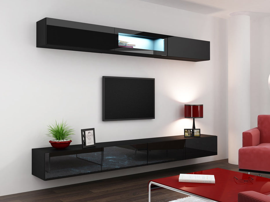 Cama Living room cabinet set VIGO 12 black/black gloss
