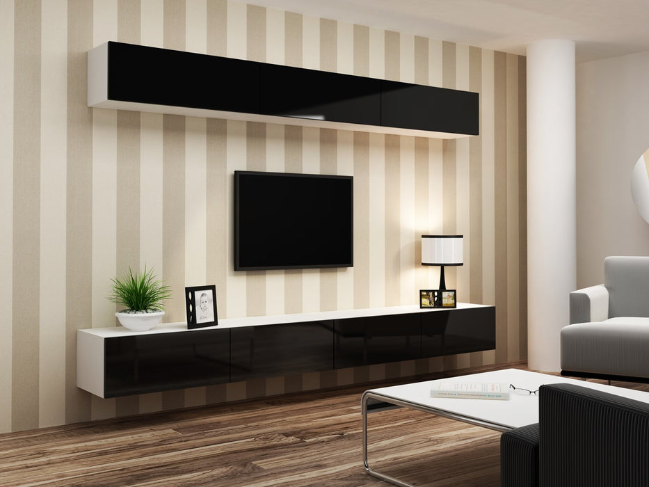 Cama Living room cabinet set VIGO 13 white/black gloss