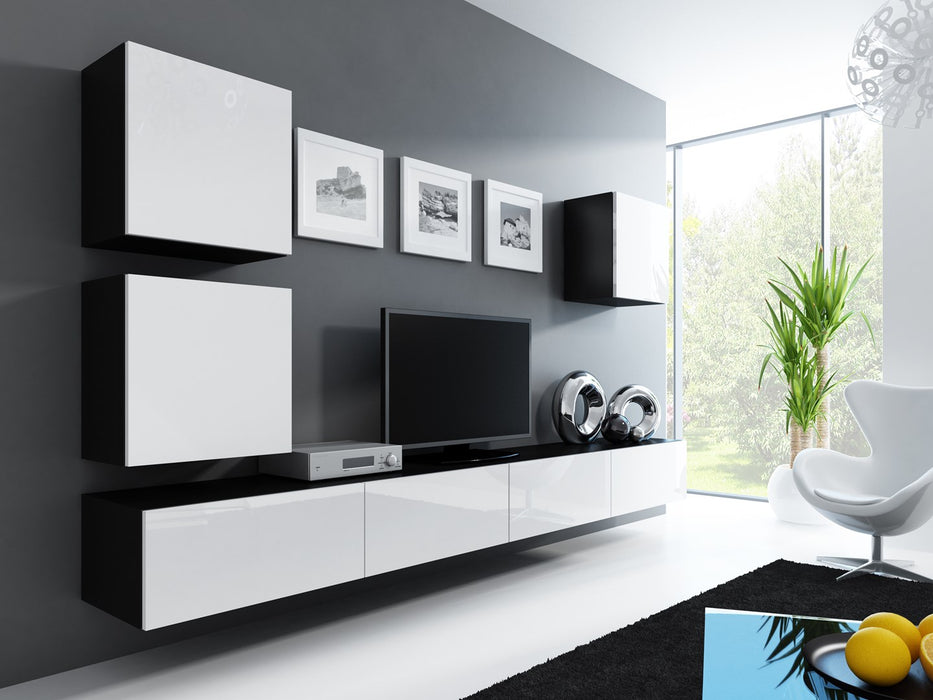 Cama Living room cabinet set VIGO 22 black/white gloss