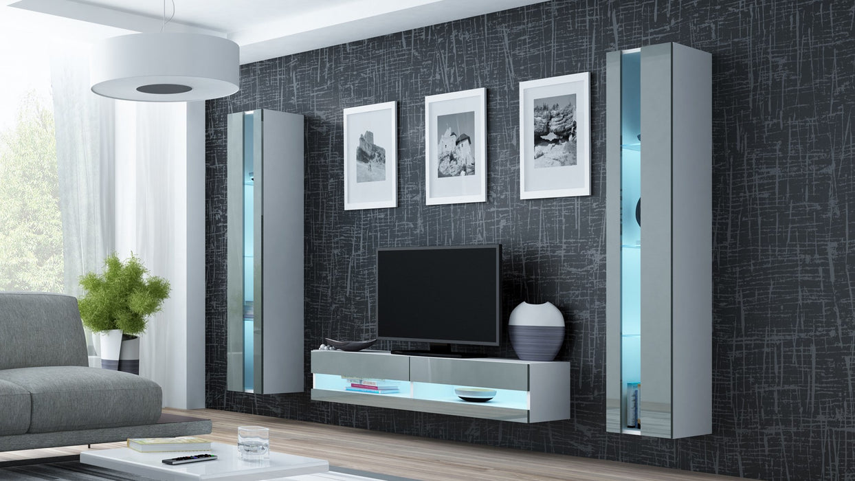 Cama Living room cabinet set VIGO NEW 12 white/grey gloss