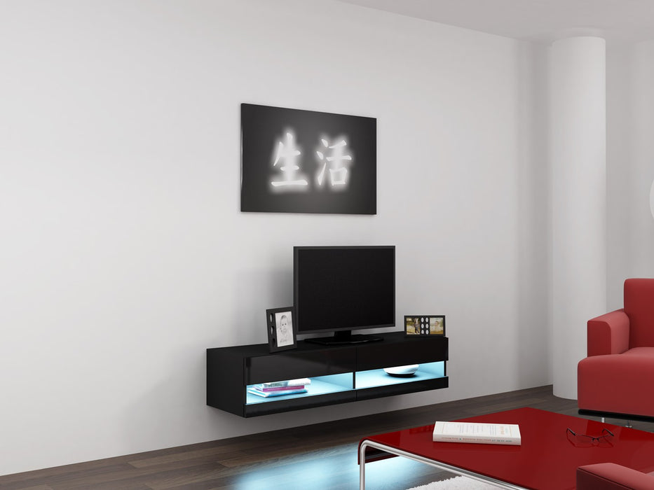 Cama Living room cabinet set VIGO NEW 13 black/black gloss