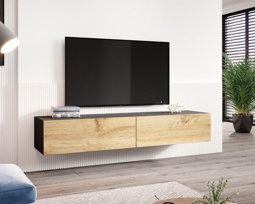 Cama living room cabinet set VIGO 3 black/wotan oak