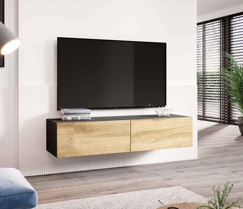 Cama living room cabinet set VIGO 13 black/wotan oak