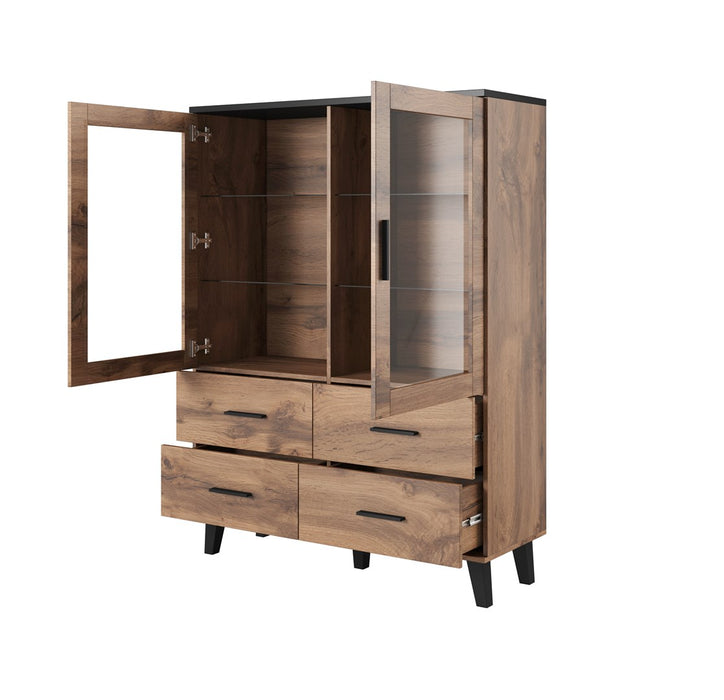 Cama living room set LOTTA 1 (RTV stand 160 + display cabinet 120 + sideboard 110 4D + coffee table 60)