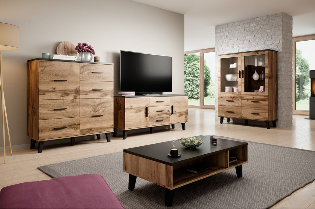 Cama living room set LOTTA 2 (sideboard 150 2D3DR + sideboard 110 2D4DR + display cabinet 120 + coffee table 110)