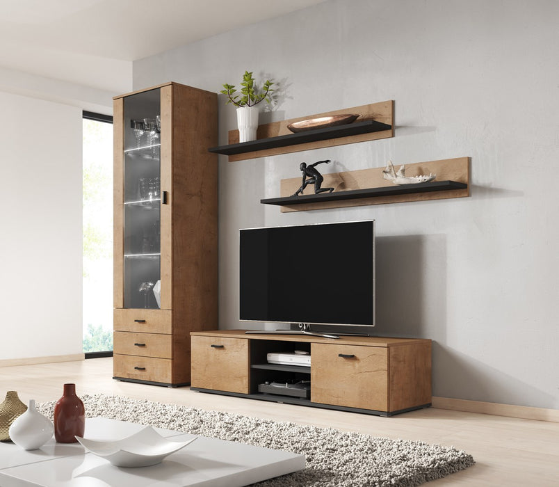 Cama set of two shelves 125cm SOHO lefkas oak/black