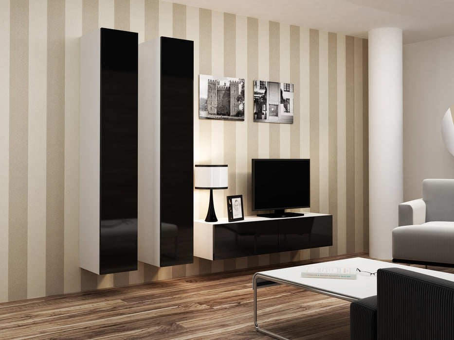 Cama Full cabinet VIGO '180' 180/40/30 white/black gloss