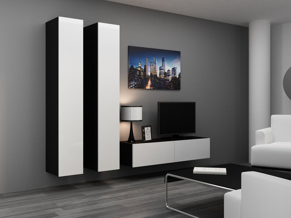 Cama Full cabinet VIGO '180' 180/40/30 white/black gloss