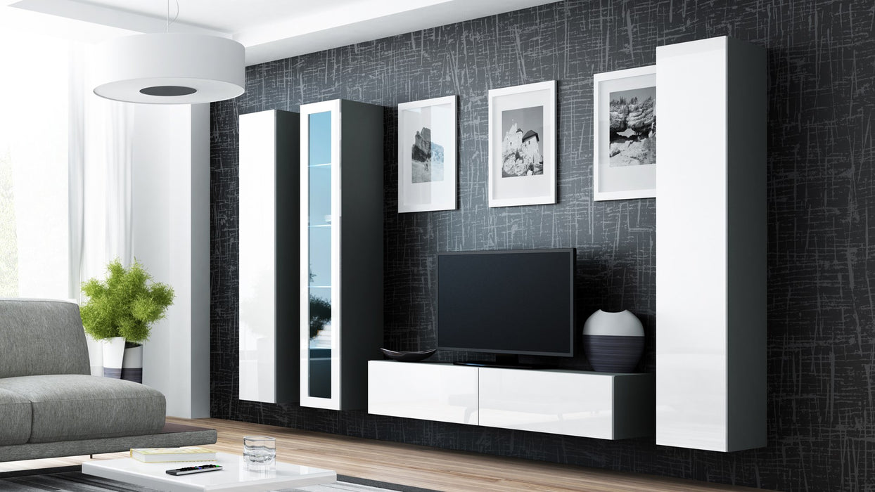 Cama Full cabinet VIGO '180' 180/40/30 grey/white gloss