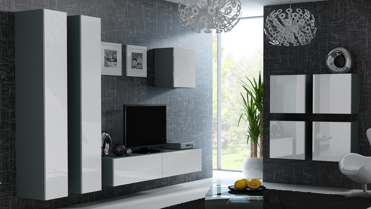 Cama Full cabinet VIGO '180' 180/40/30 grey/white gloss