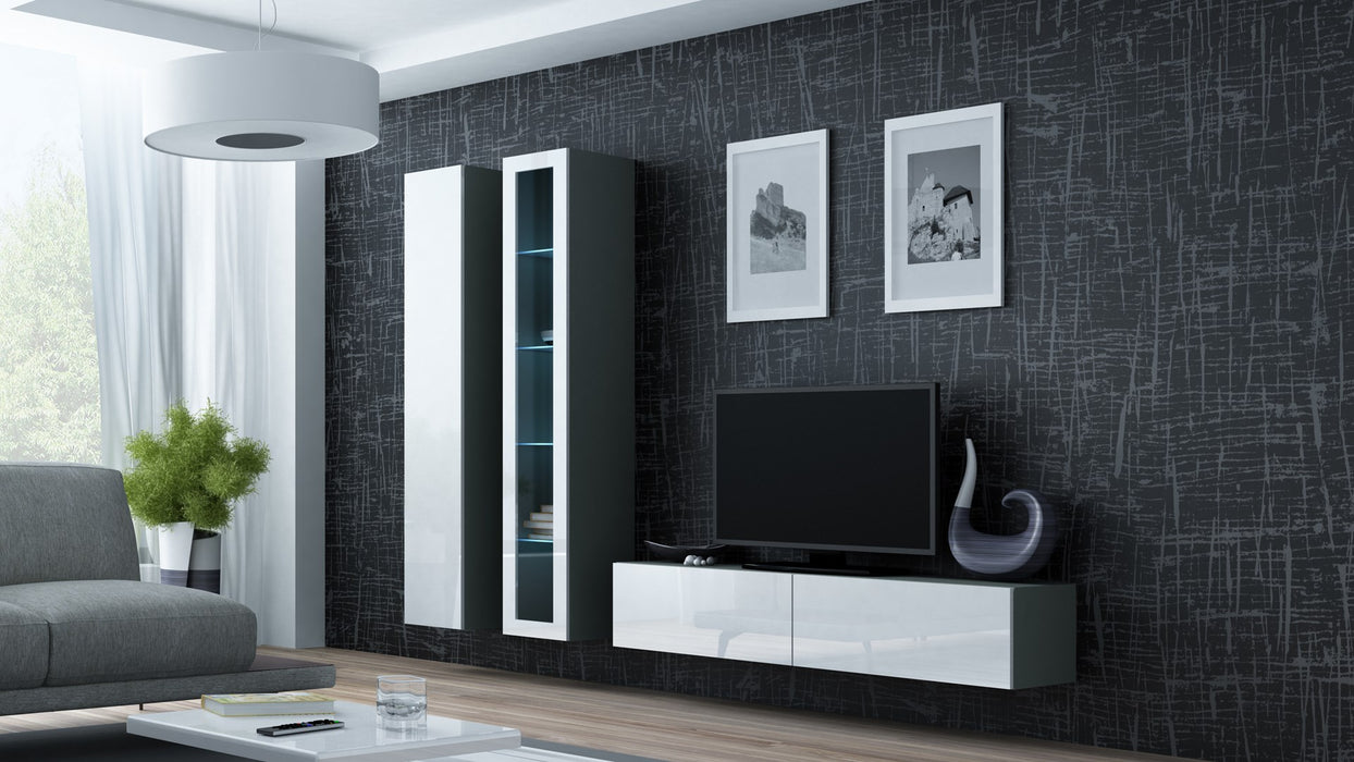 Cama Full cabinet VIGO '180' 180/40/30 grey/white gloss