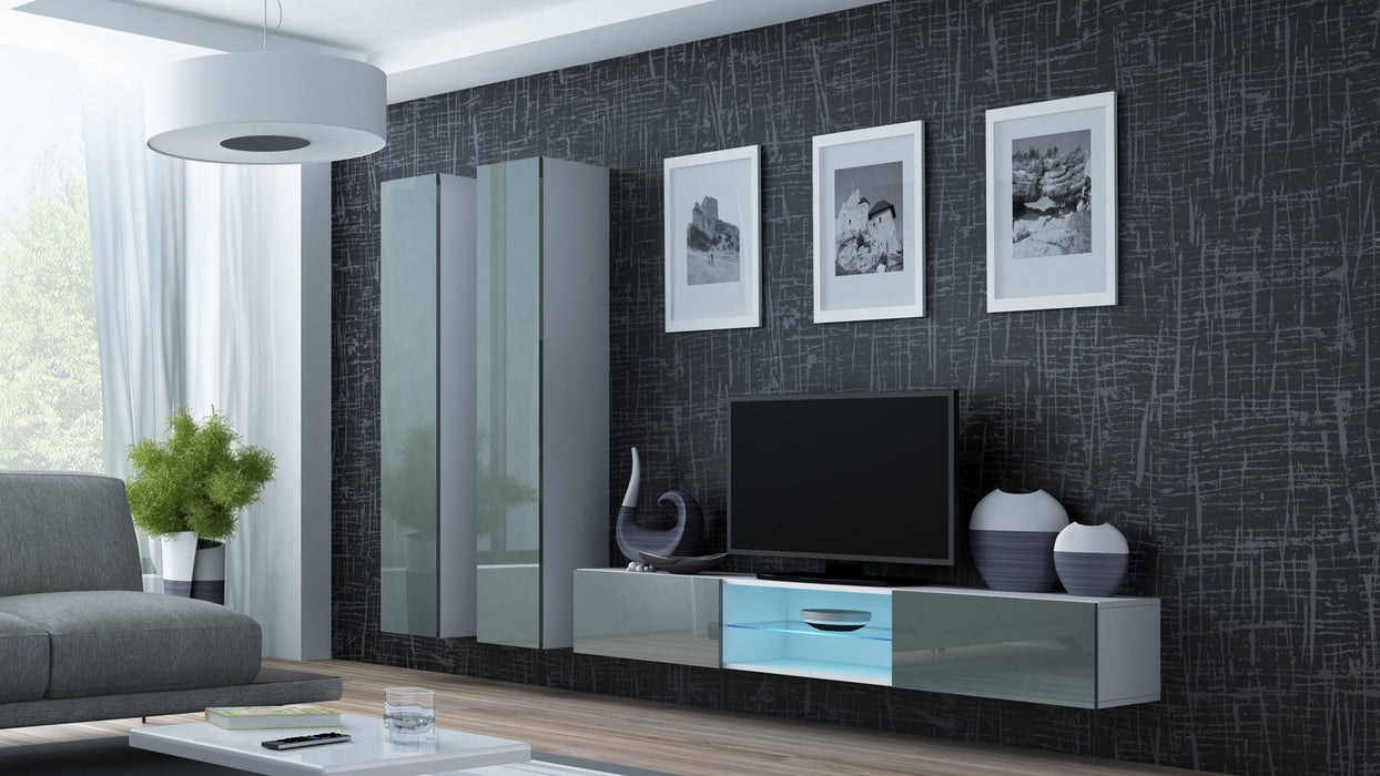 Cama Full cabinet VIGO '180' 180/40/30 white/grey gloss