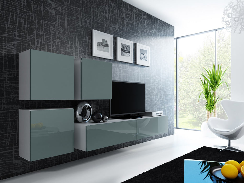 Cama Square cabinet VIGO 50/50/30 white/grey gloss
