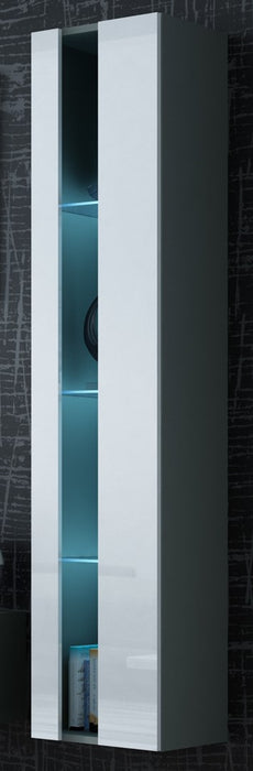 Cama Shelf unit VIGO NEW 180/40/30 grey/white gloss