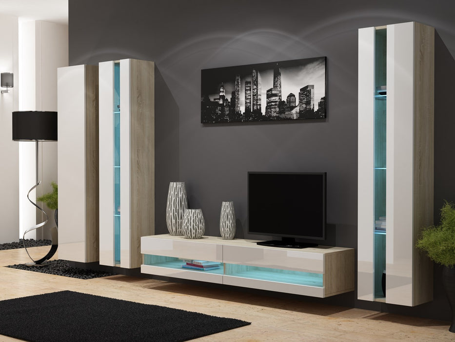 Cama Shelf unit VIGO NEW 180/40/30 sonoma/white gloss